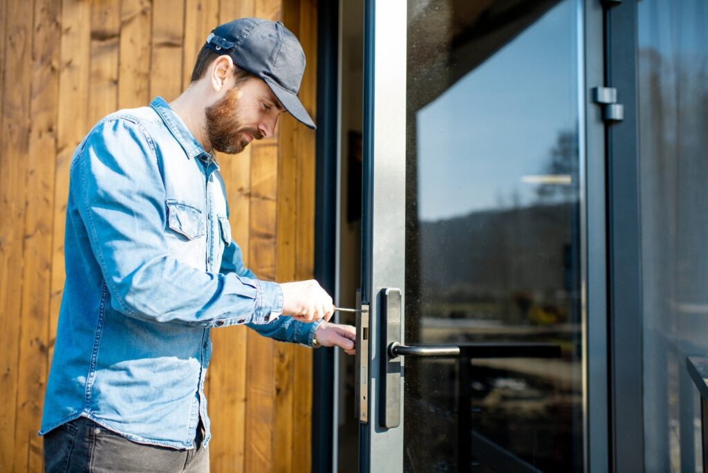 Locksmith Installing Smart Lock