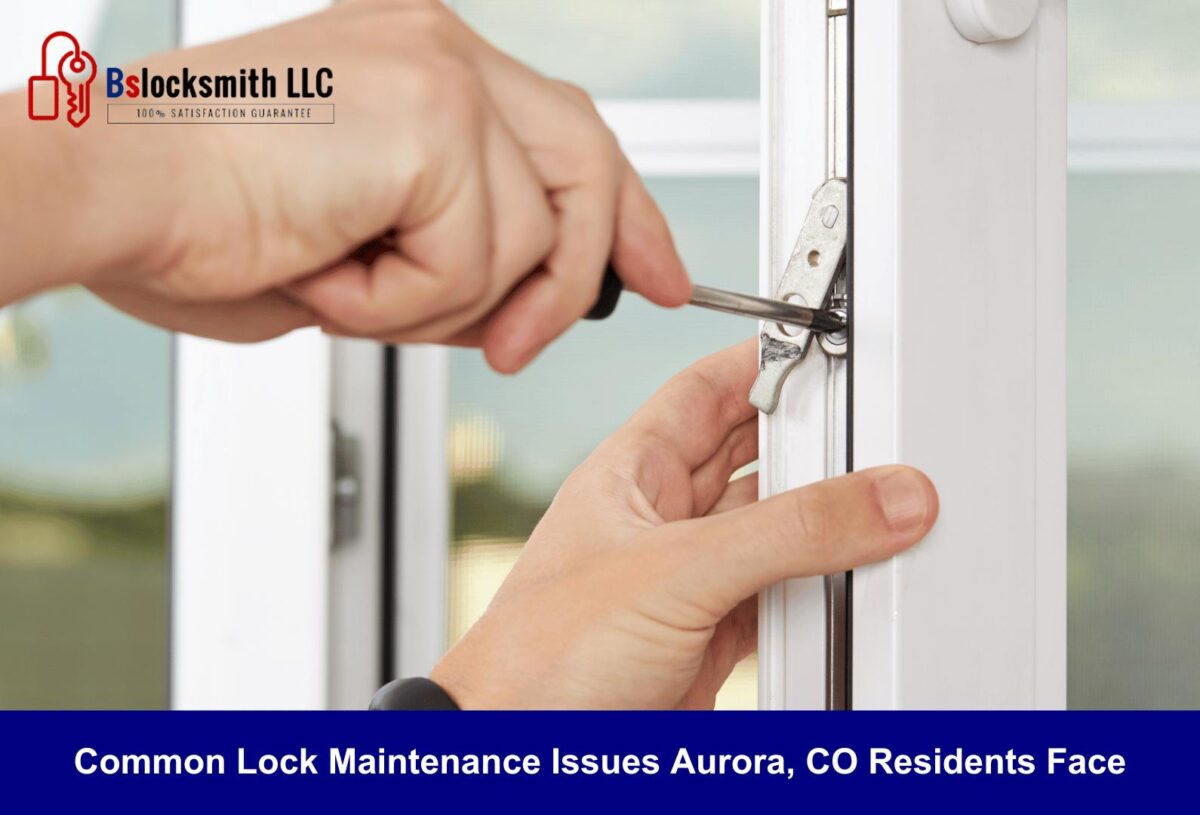 BS Locksmith demonstrating lock maintenance tips in Aurora, CO home.