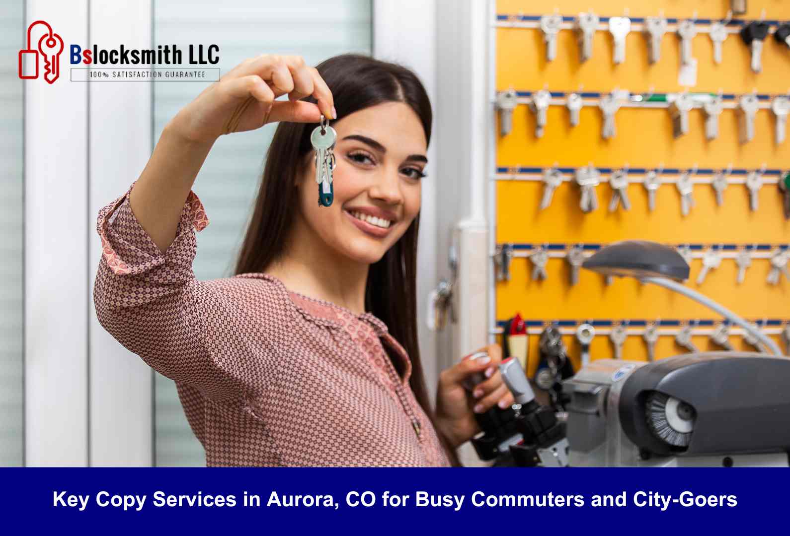 BS Locksmith providing expert key copy services for home and vehicle keys in Aurora, CO.